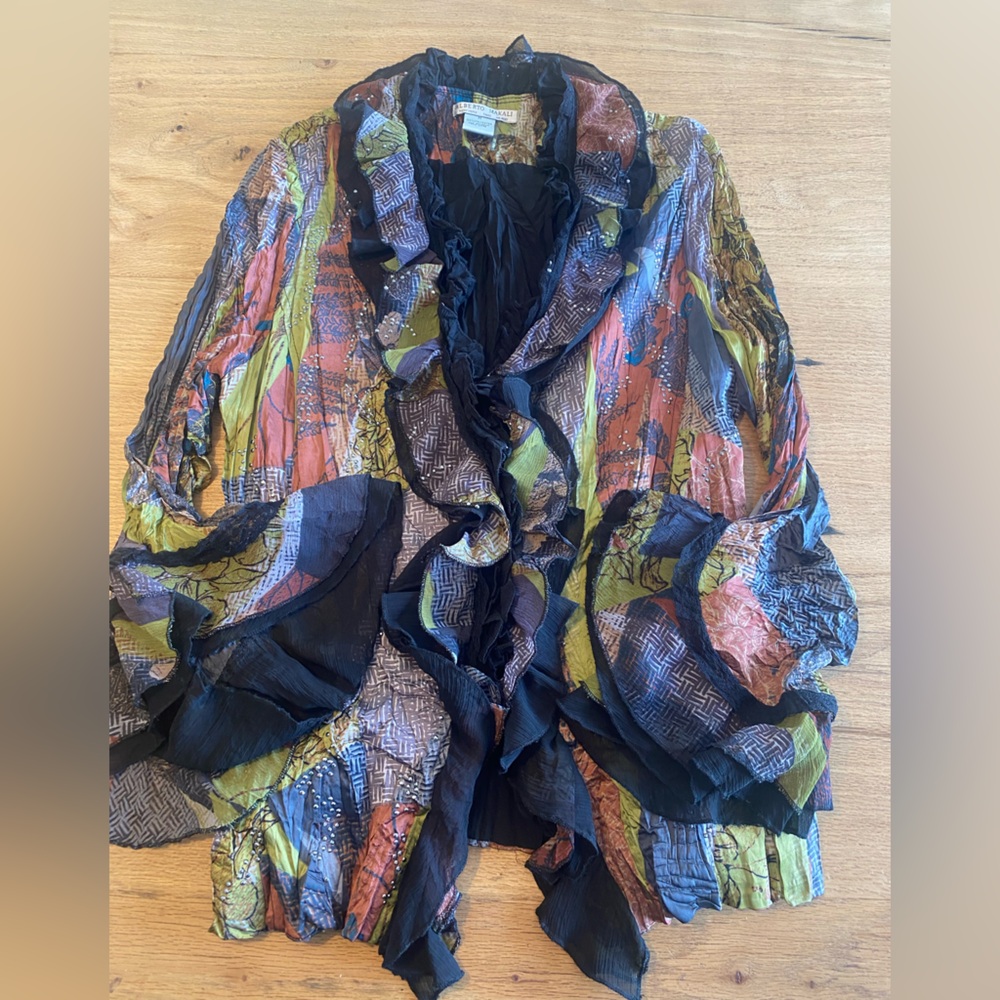 Alberto Makali Multicolor Artistic Blouse Women’s Medium Preloved